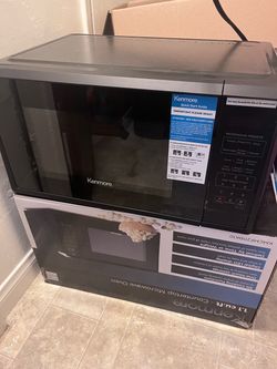 Kenmore 1.1 cu ft countertop microwave oven in black