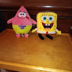 Patrick And SpongeBob Plushes