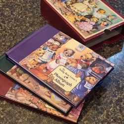 Teddy Bear Photograph Albums, set of 3 in case