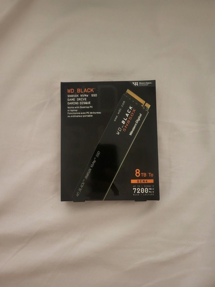 WD_BLACK SN850X 8TB Gen 4 NVMe M.2 SSD