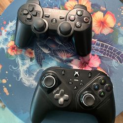 PS3 controller and Xbox controller
