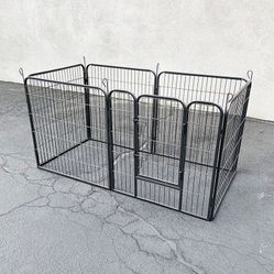 BRAND NEW $85 Heavy Duty 6-Panel Dog Playpen, Each Panel 32” Tall X 32” Wide Pet Exercise Fence Crate Kennel Gate