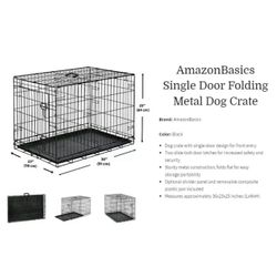 ..AmazonBasics Single Door Folding Metal Dog Cage 36"