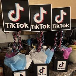 3 Tik Tok Center Pieces- $10 Each