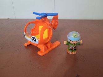 Fisher Price Little People Helicopter & Pilot