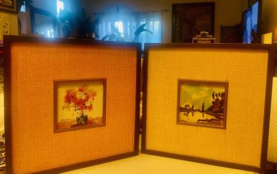 2 Signed VINTAGE Oil Paintings 