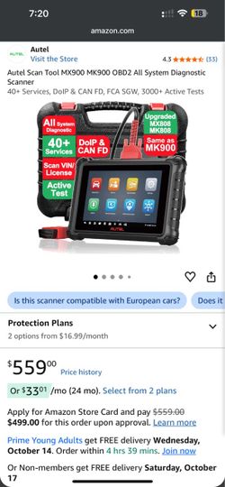 Autel MX900 MK900 OBD2 All System Diagnostic Scanner