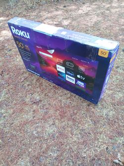 -Read Info- New 50 In. Roku 4k Smart TV W/Remote