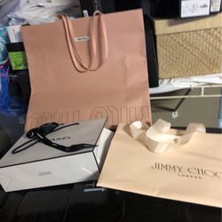 3shop Bags XL Miu Miu Prada Med Jimmy Choo &Chanel.
