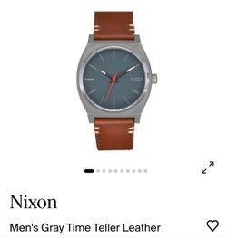 Men's Time Teller Leather Strap Watch