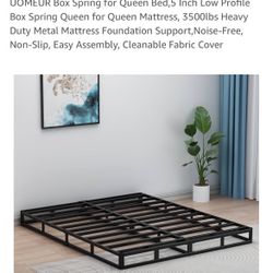 New! 5” Queen size box spring