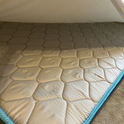 Metal Frame, Brand new Twin Mattress With Protecter 