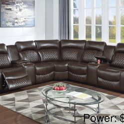 Power recliner sectional