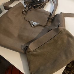 Real Leather Bag With Inner Detachable Bag  