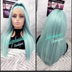 Human Hair Blended Lace Front Wig 