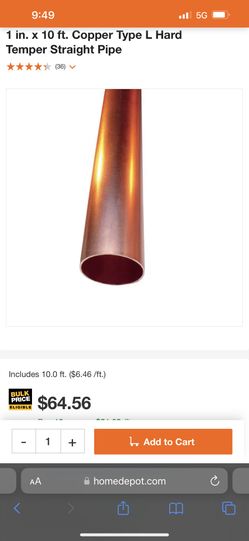 1INCH COPER PIPE NEW
