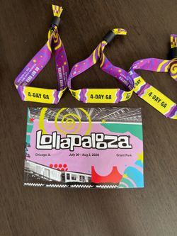 Lollapalooza 4 day passes