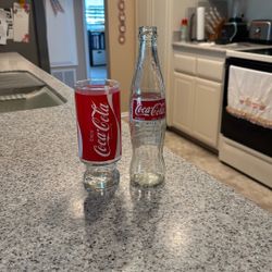 Coke Glass & Bottle 