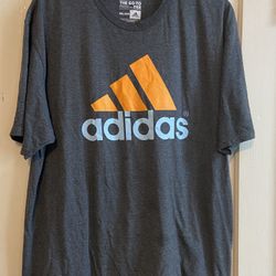 Adidas Logo Gray Go-To Tee Men's T-Shirt 2XL