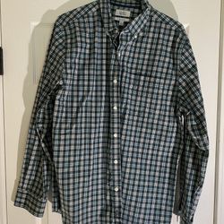 Men’s Large Croft & Barrow Long Sleeve Button Up Plaid Dress Shirt