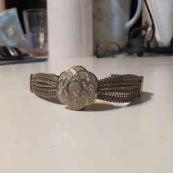 VINTAGE * Anne Klein Crystal Rose Watch