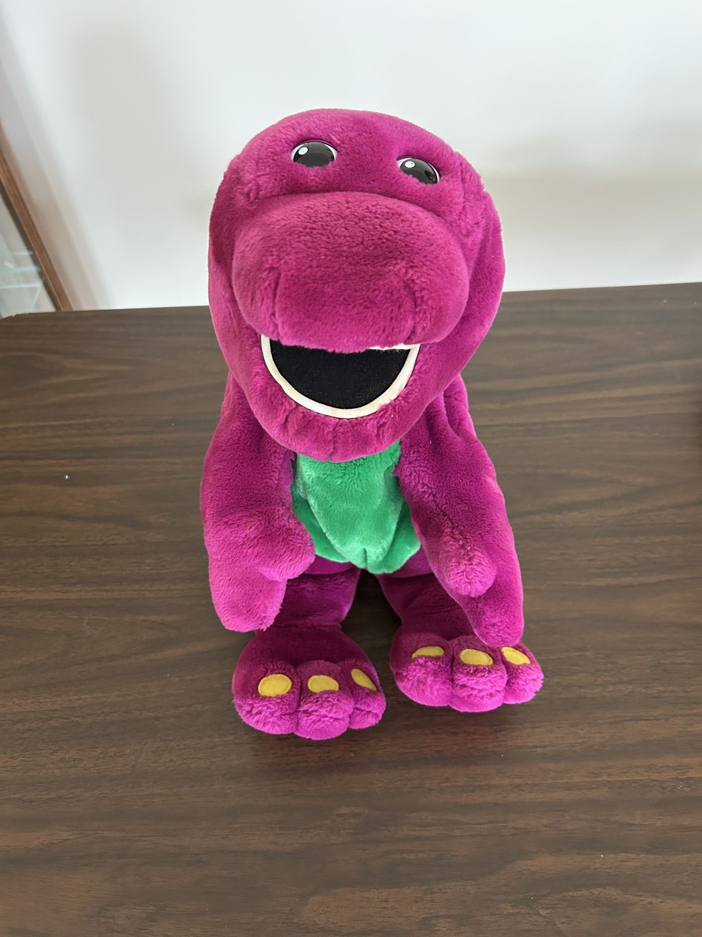 VTG 1997 Hasbro Playschool Barney Talking Plush Microsoft toy Works