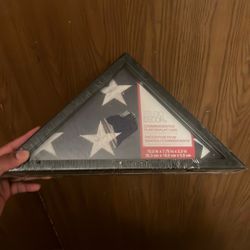 Commemorative flag with display case