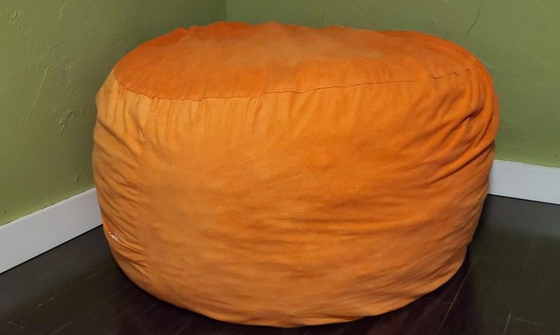 Huge Orange Bean Bag Chair with Cover