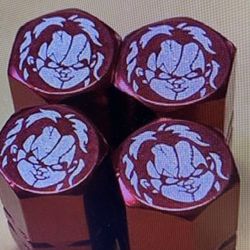 Chuckie tire valve stem caps four pack