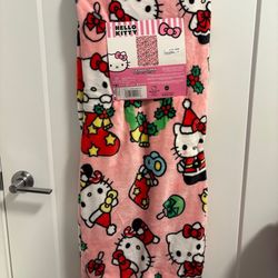 Hello Kitty Christmas Pink Blanket