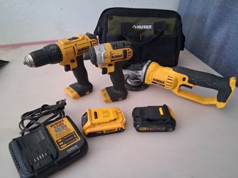 Dewalt Tool Set 20v with New Husky Tool Bag