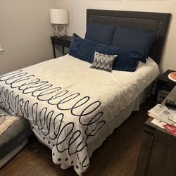 Cloth Headboard And Bed Frame Queen Size