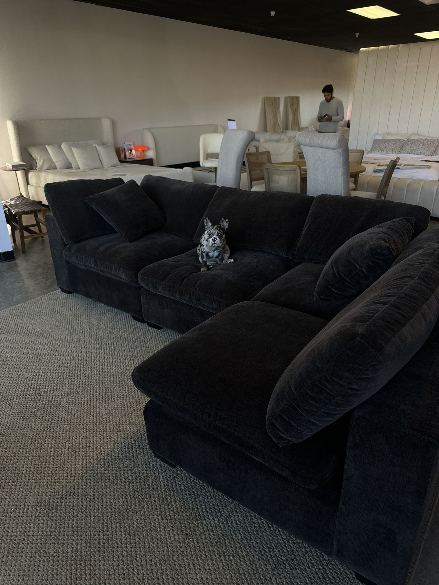Modular Brown Cloud Modular Sofa Chaise Sectional β WAREHOUSE BOUTIQUE SALE