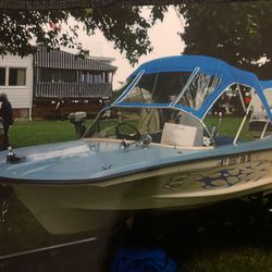 1964 Custom Craft Classic Boat - All Original Including Motor And Trailer