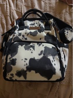 Wrangler cow print diaper bag