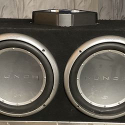 12” Rockford Fosgate P2 subwoofers W/Sony Xplod Amp.