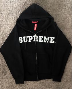 Supreme Arc Logo Zip-Up Hoodie Black