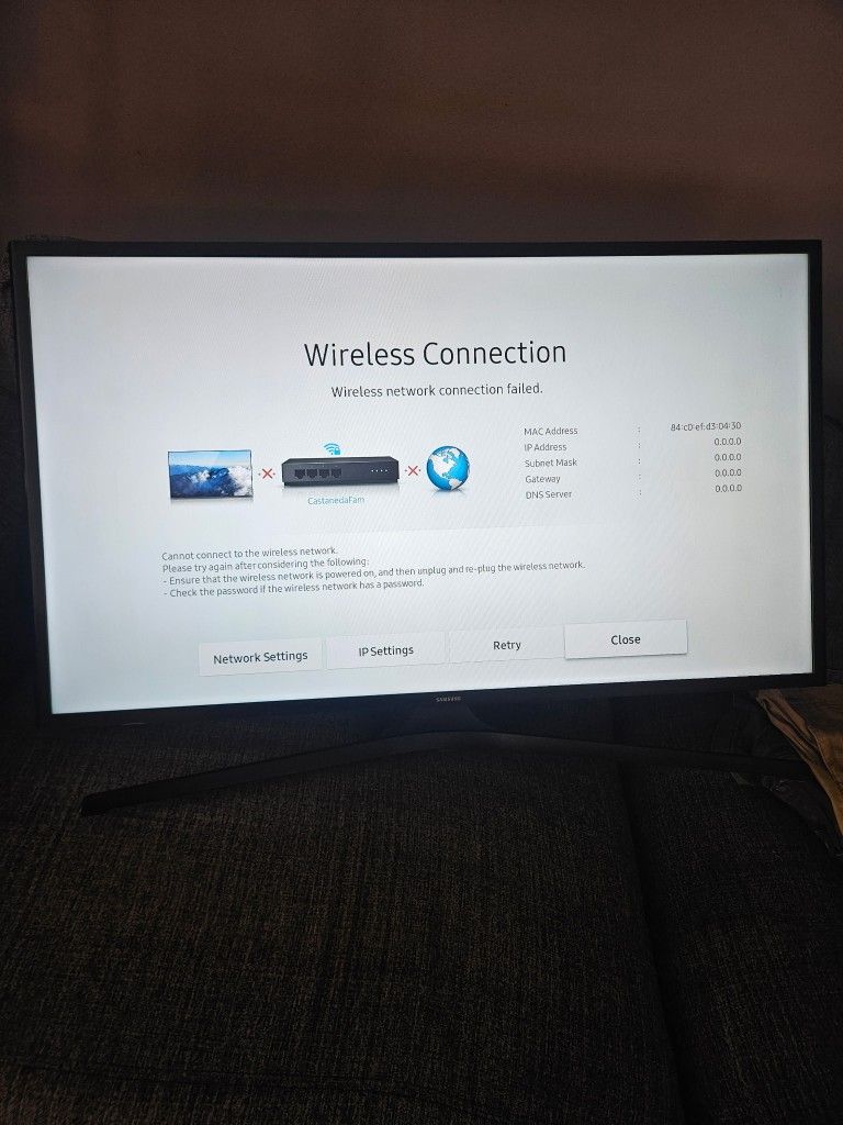 43" Samsung TV