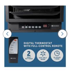 Utilitech Electric Garage Heater + Remote Control