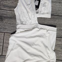 Fashion Nova White Cutout Halter Dress Small