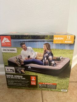 Queen Airbed with built-in USB Pump