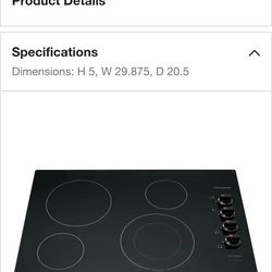 Frigidaire 30in cooktop