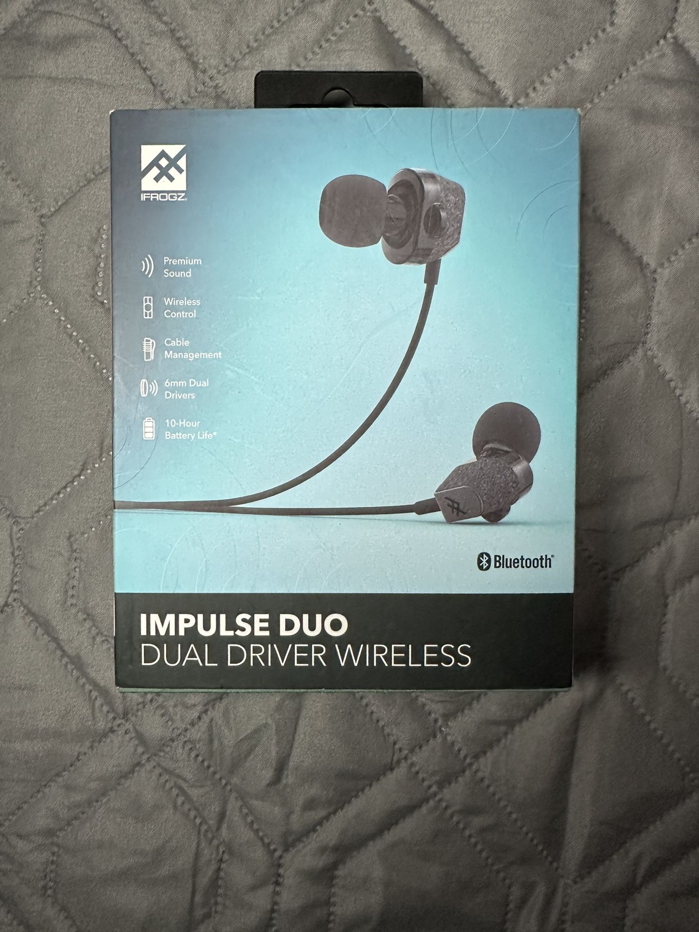 iFrogz Audio - Impulse Duo - Dual Driver Bluetooth Earbuds - Charcoal/Black