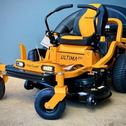 Brand new Cub cadet Ultima 42 in. 21.5 HP V-Twin Kawasaki Engine Dual Hydrostatic Drive Gas Zero Turn Riding Lawn Mower comes with extra Bagger. 