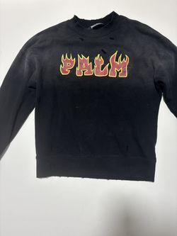 Palm angles vintage sweater flame graffiti
