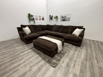 Brown Sectional Couch - Free Delivery 