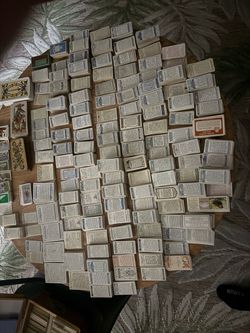 Antique tobacco card collection