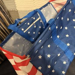 Carry Basket(American Flag)folds $23foldsbk