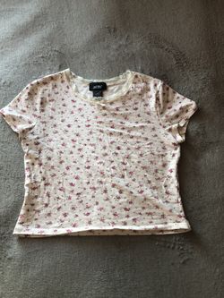 Cute Large Floral Crop Top