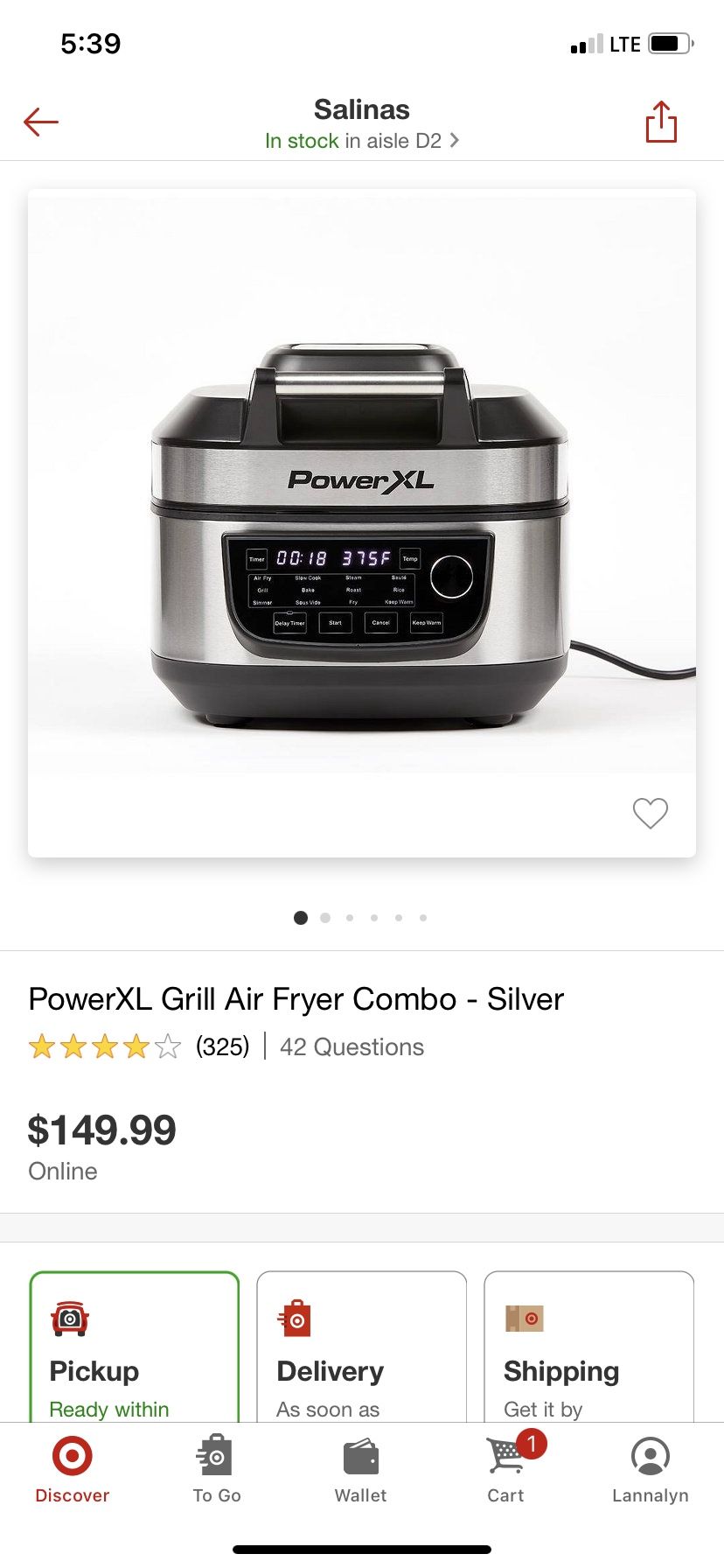 Air Fryer and Grill combo